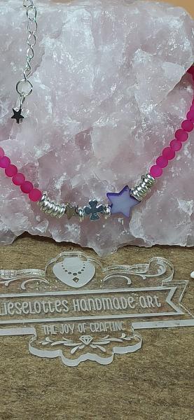 Halskette Pink Shamrock Detailansicht 1